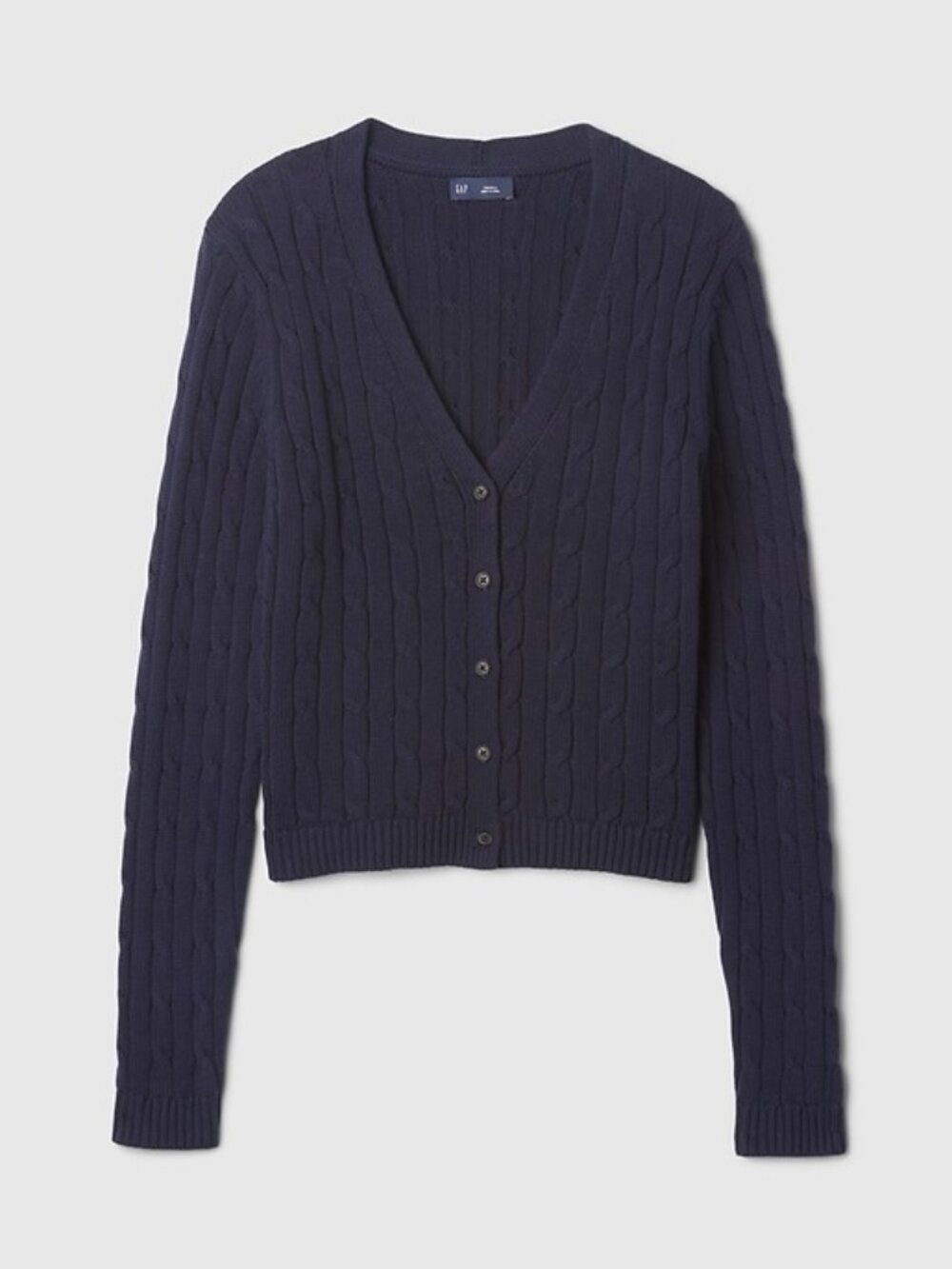 NWT‎ GAP Cable-Knit Cardigan Navy Blue XS Petite
